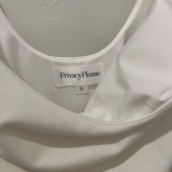 Privacy Please Bara Bodysuit in White Low Back Bodysuit sz Small - Picture 5 of 7